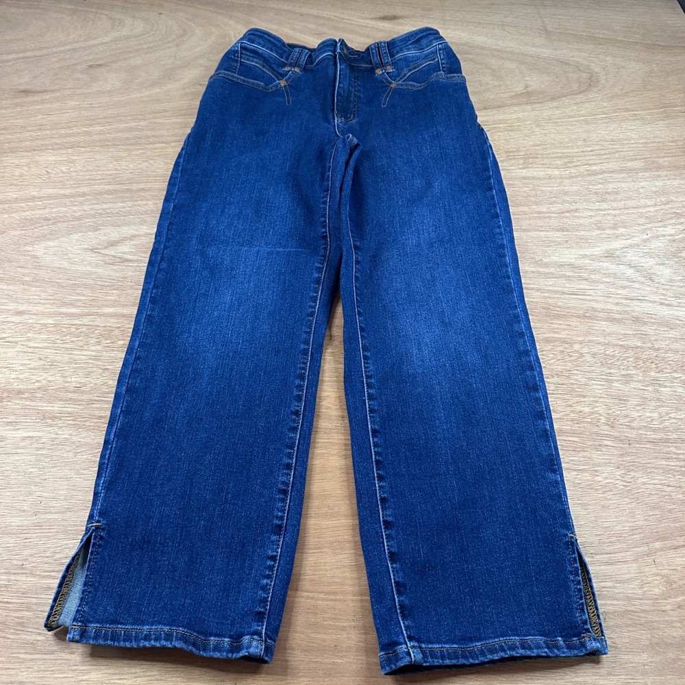 Judy Blue Straight Leg Jeans Womens 7/28 Dark Wash Cropped Stretch